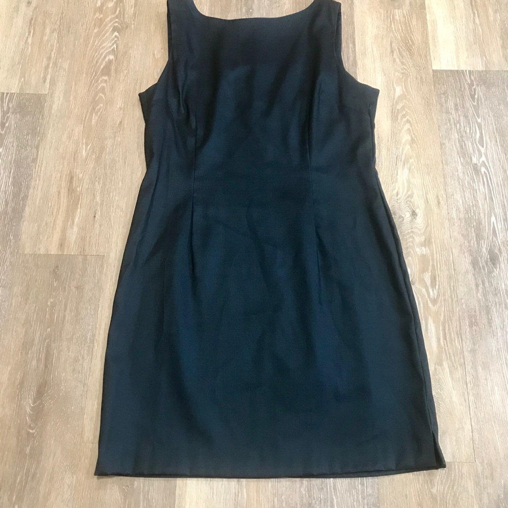 Amanda Smith Navy Stretch Sheath Dress SZ 14P